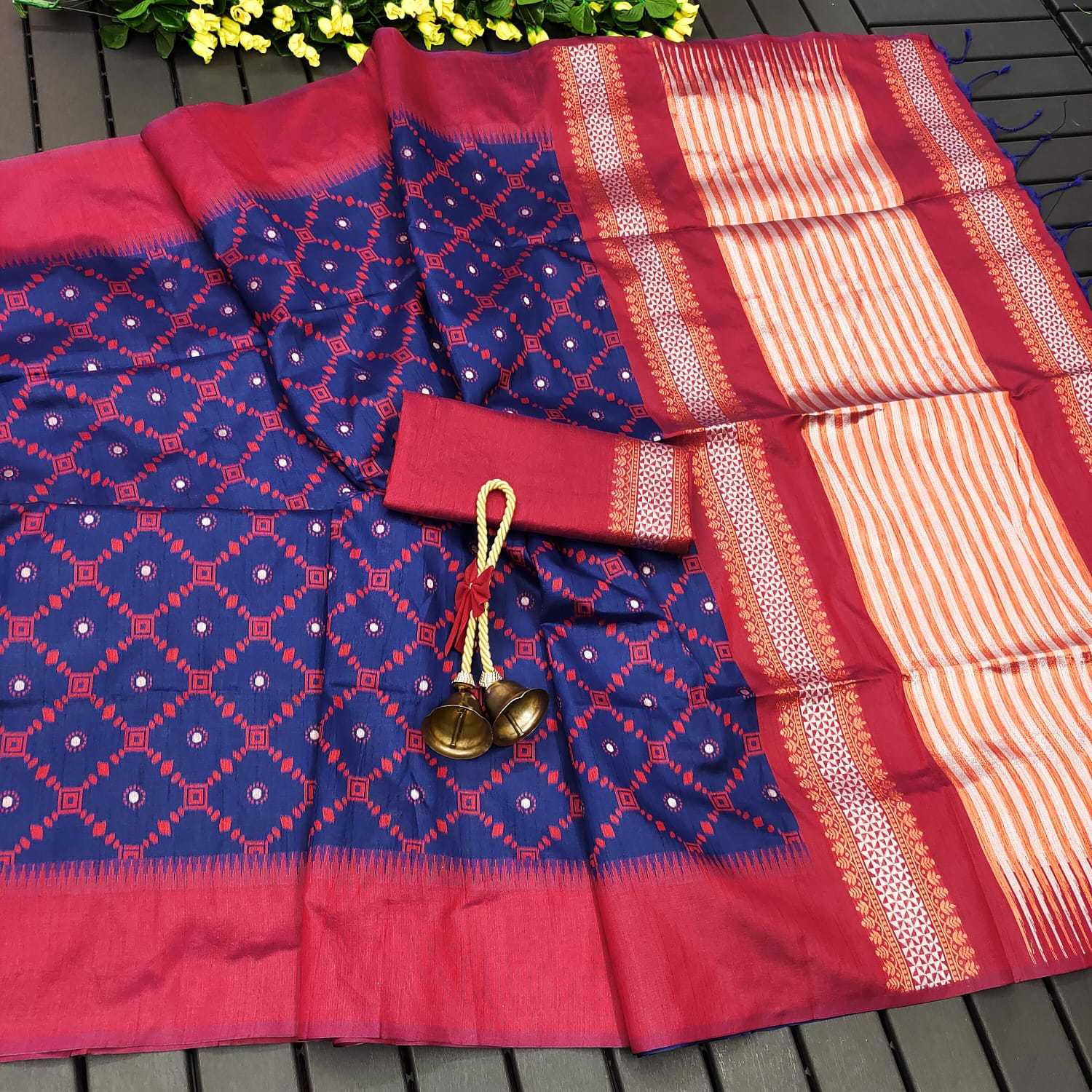 YNF HANDLOOM SILK KESH171 SALAR IKKAT 4 SILK SAREES WHOLESALE HANDLOOM TRADITIONAL IKAT SAREES MANUFACTURER