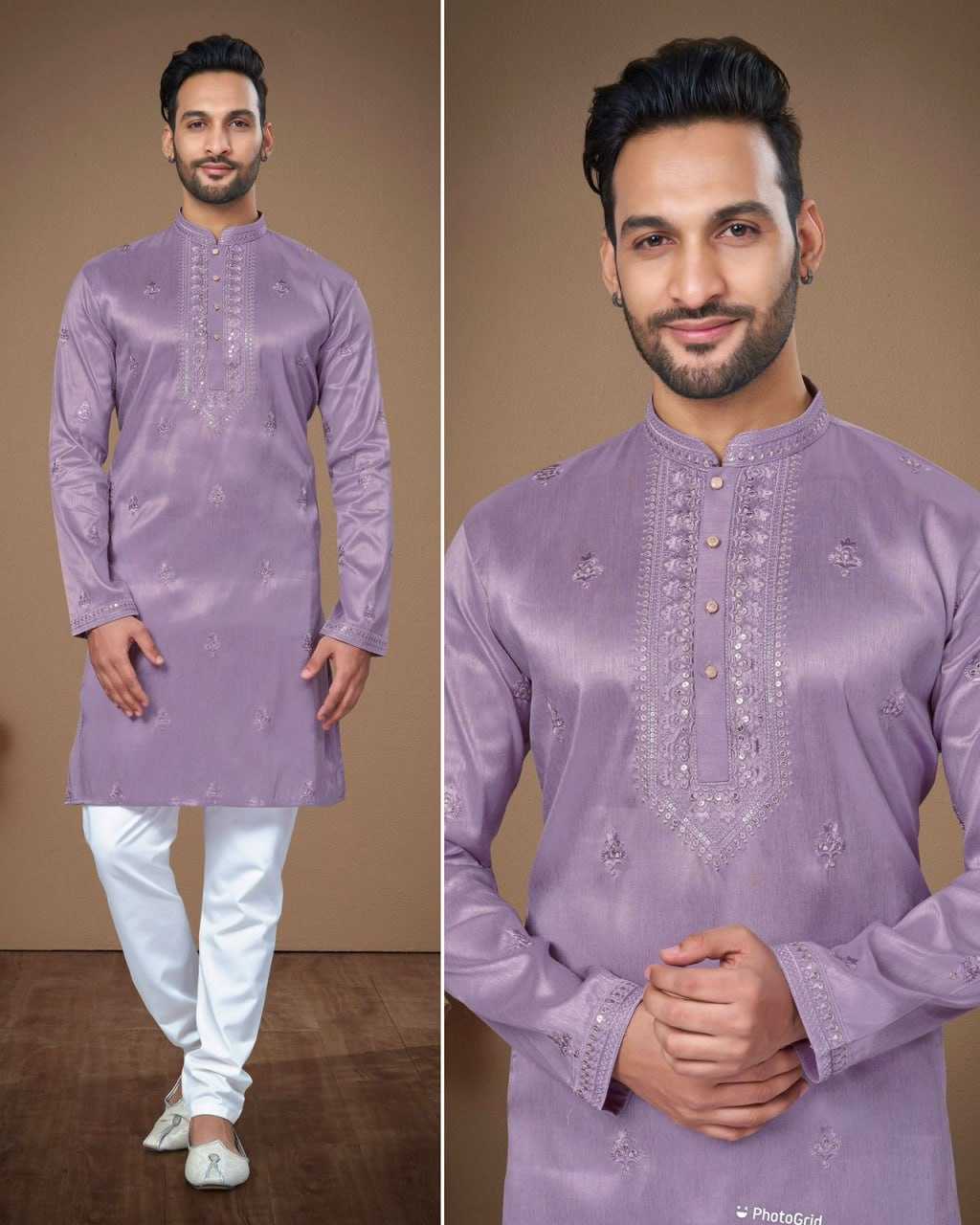 YNF HEAVY SILK INL  253 MENS WEAR WHOLESALE MENS KURTA PYJAMA SILK EMBROIDERED KURTA PYJAMA MANUFACTURER