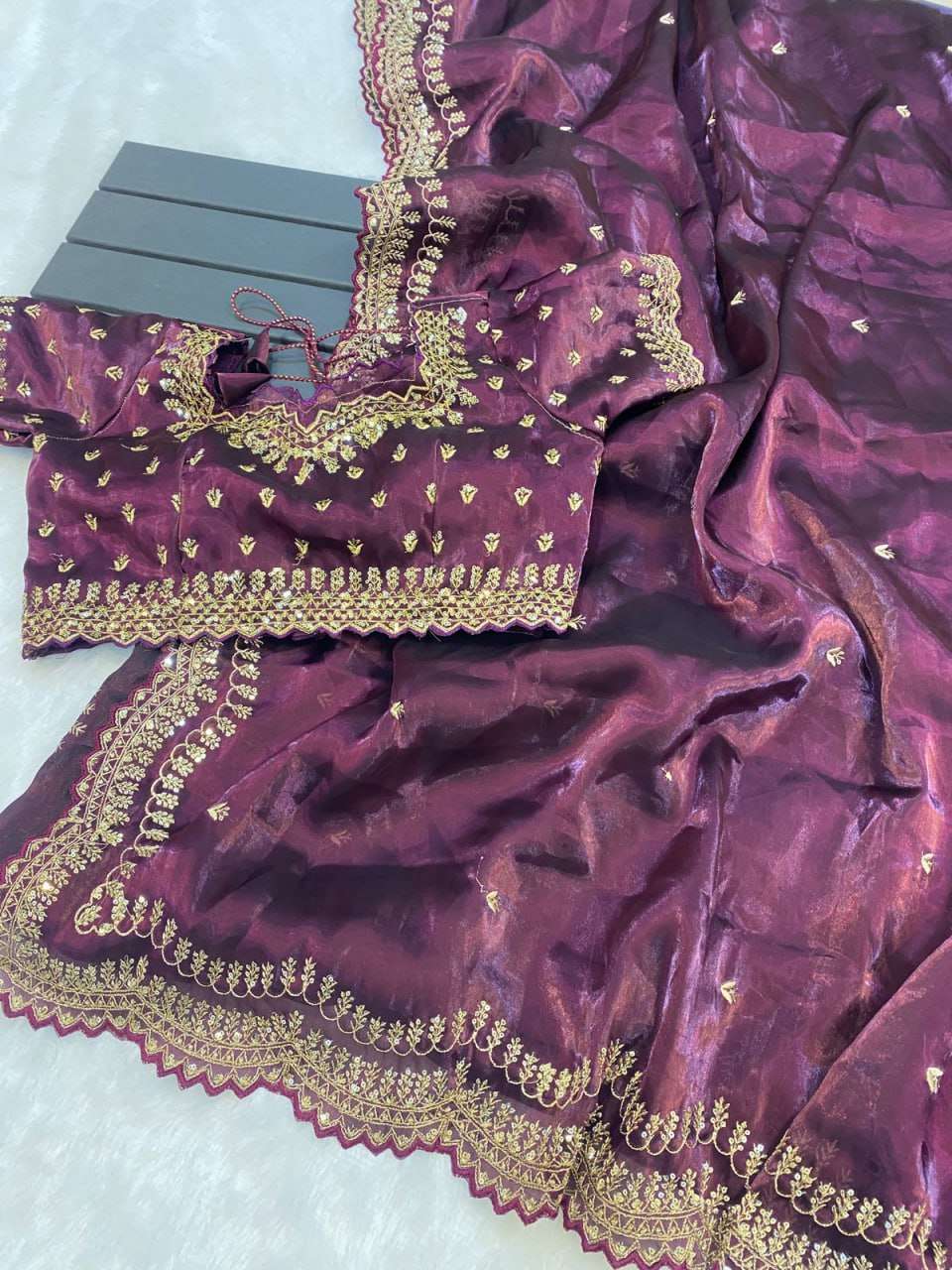 YNF JIMMY CHOO RIN164 37 SAREES WHOLESALE JIMMY CHOO SEQUENCE EMBROIDERED ZARI BORDER CUTWORK SAREES MANUFACTURER