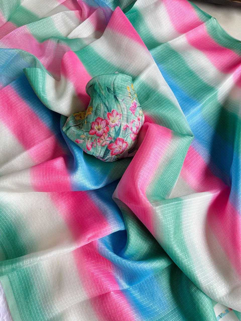 YNF KOTA CHEX KESH201 color pops SAREES WHOLESALE LADIES KOTA DORIA STRIPED SAREES MANUFACTURER