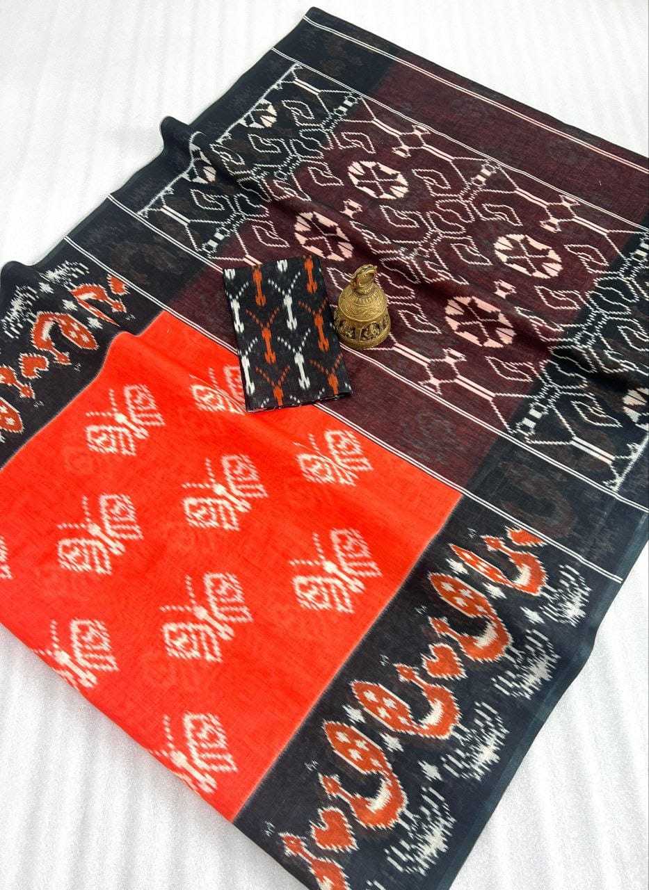 YNF LINEN KESH223 446 SAREES WHOLESALE PRINTED LADIES LINEN LIGHTWEIGHT SAREES MANUFACTURER