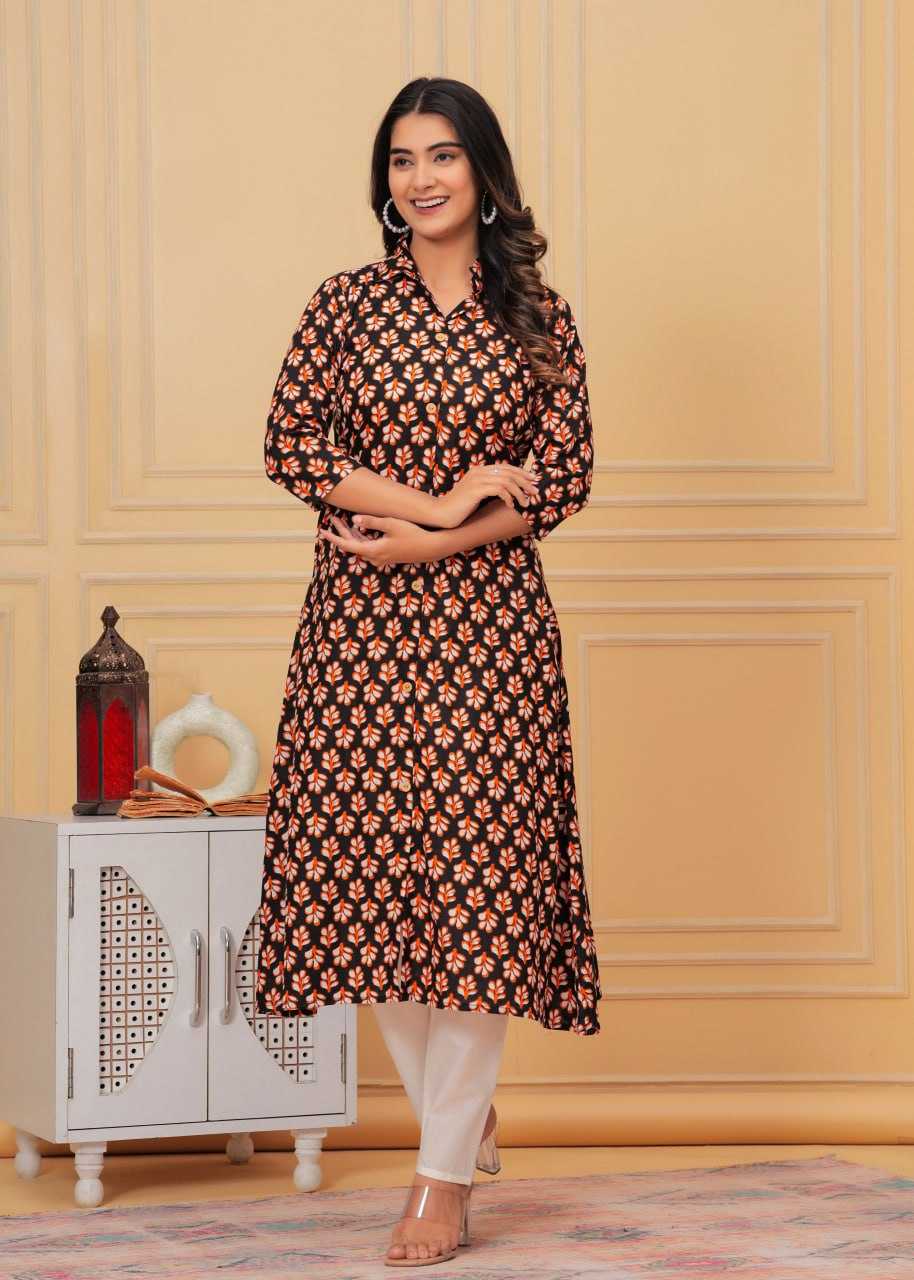 YNF PURE COTTON RIN131 015 KURTIS WHOLESALE LONG PRINTED COTTON KURTIS WITH BOTTOM FANCY KURTIS MANUFACTURER