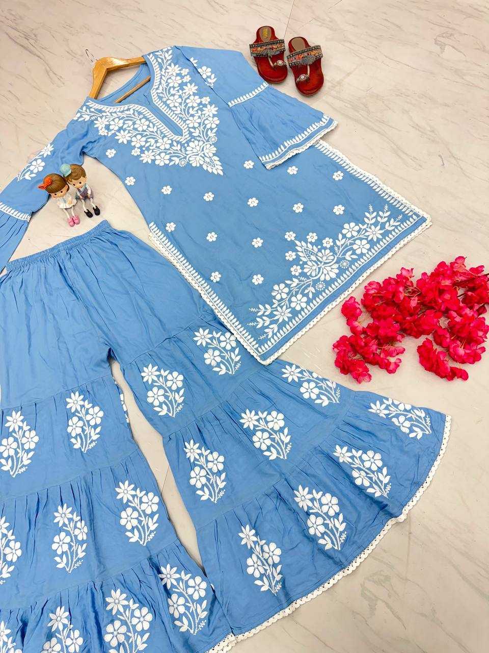 YNF RAYON KESH141 160 KURTIS WHOLESALE WORKWEAR RAYON KURTIS WITH BOTTOM FANCY EMBROIDERED KURTIS MANUFACTURER