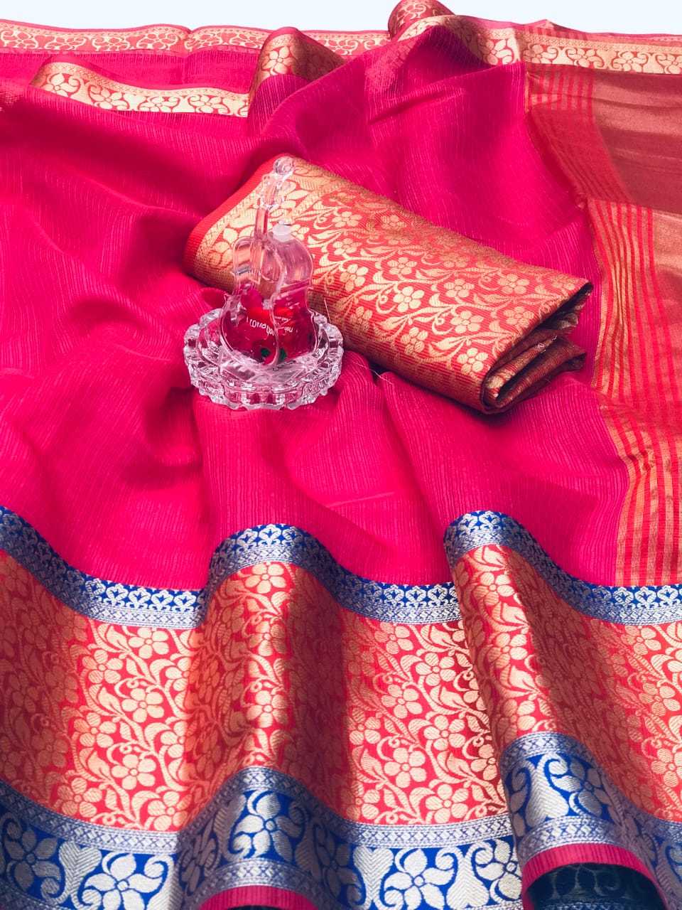 YNF SILK COTTON KESH167 High speed SAREES WHOLESALE COTTON LINEN LADIES ZARI BORDER JACQUARD SAREES MANUFACTURER