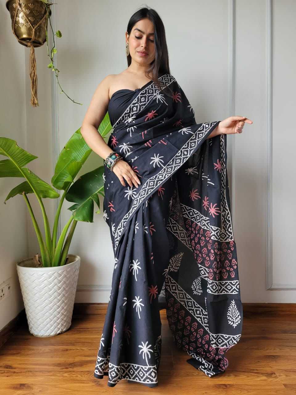 YNF SILK COTTON RIN145 ASEEM SAREES WHOLESALE PRINTED COTTON LINEN LADIES BATIK SAREES MANUFACTURER