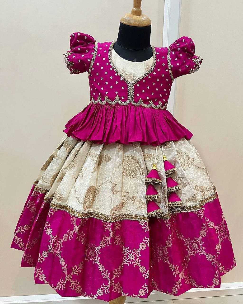 YNF SILK KESH109 RRKT12 GOWNS WHOLESALE KIDS ETHNIC GOWNS MANUFACTURER