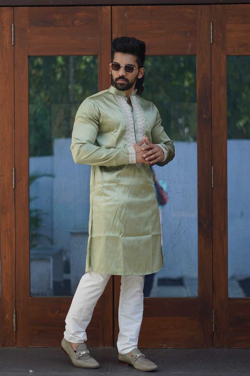 YNF SILK RBV PRESENT MENS WEAR WHOLESALE MENS KURTA PYJAMA SILK KURTA MANUFACTURER 