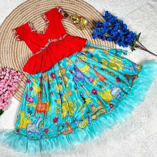 YNF SOFT CHINON KESH109 RRKT79 KIDS WEAR WHOLESALE KIDS LEHENGAS MANUFACTURER