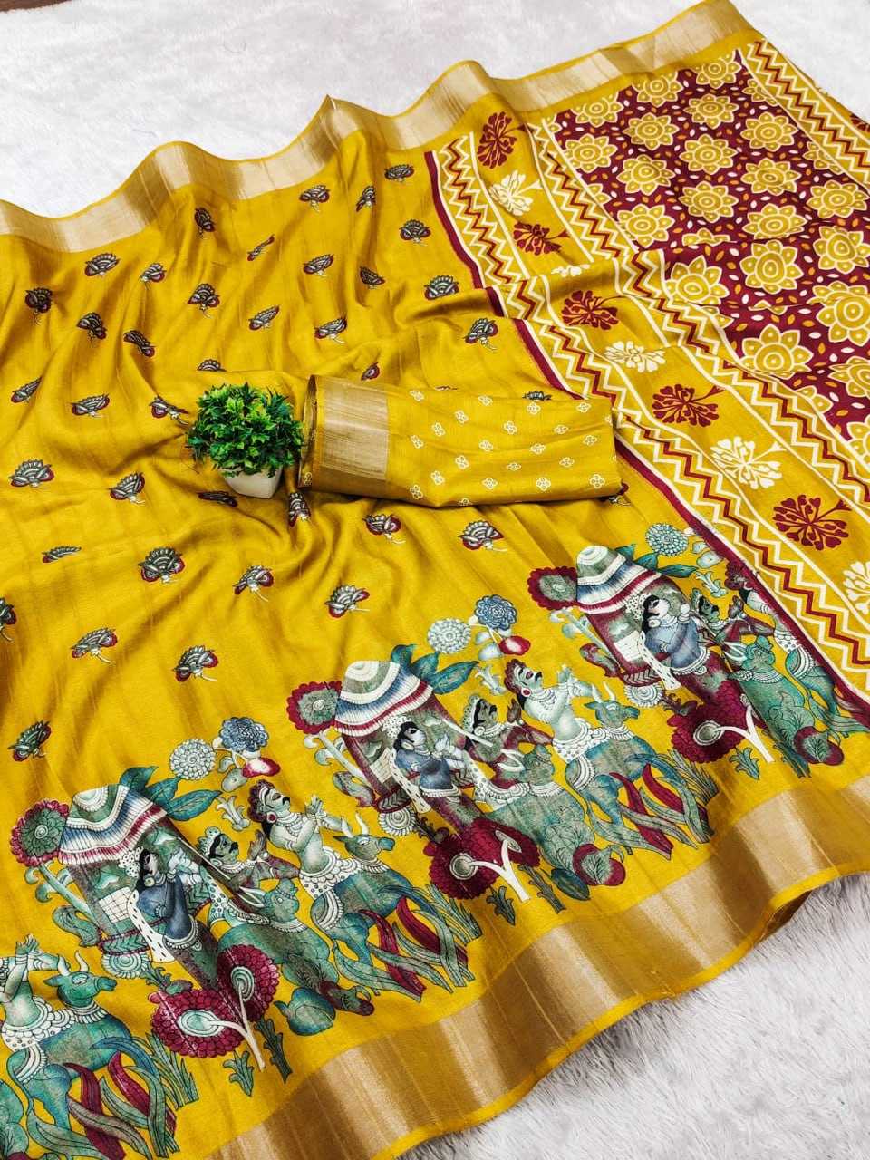 YNF SOFT HANDLOOM RIN149 MKD132 SILK SAREES WHOLESALE HANDLOOM SILK PRINTED SILK TUSSAR SILK SAREES MANUFACTURER