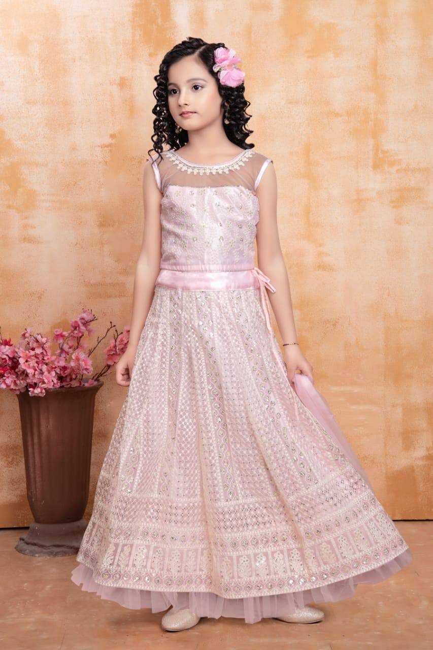 YNF SOFT NET RIN131 1612 KIDS WEAR WHOLESALE KIDS LEHENGAS MANUFACTURER