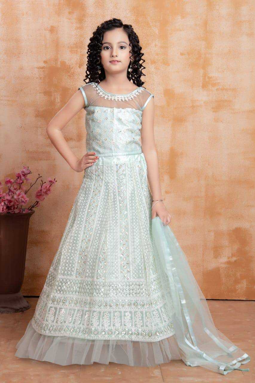 YNF SOFT NET RIN131 1612 KIDS WEAR WHOLESALE KIDS LEHENGAS MANUFACTURER