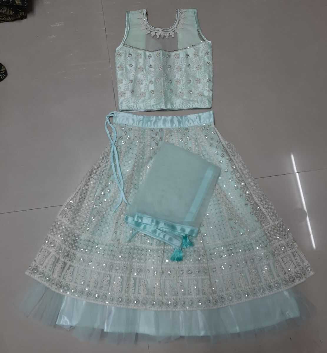 YNF SOFT NET RIN131 1612 KIDS WEAR WHOLESALE KIDS LEHENGAS MANUFACTURER