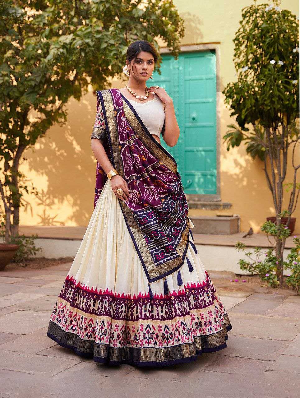 YNF TUSSAR SILK KESH187 Ghummar 2 LEHENGAS WHOLESALE TRADITIONAL SILK PRINTED LEHENGAS MANUFACTURER