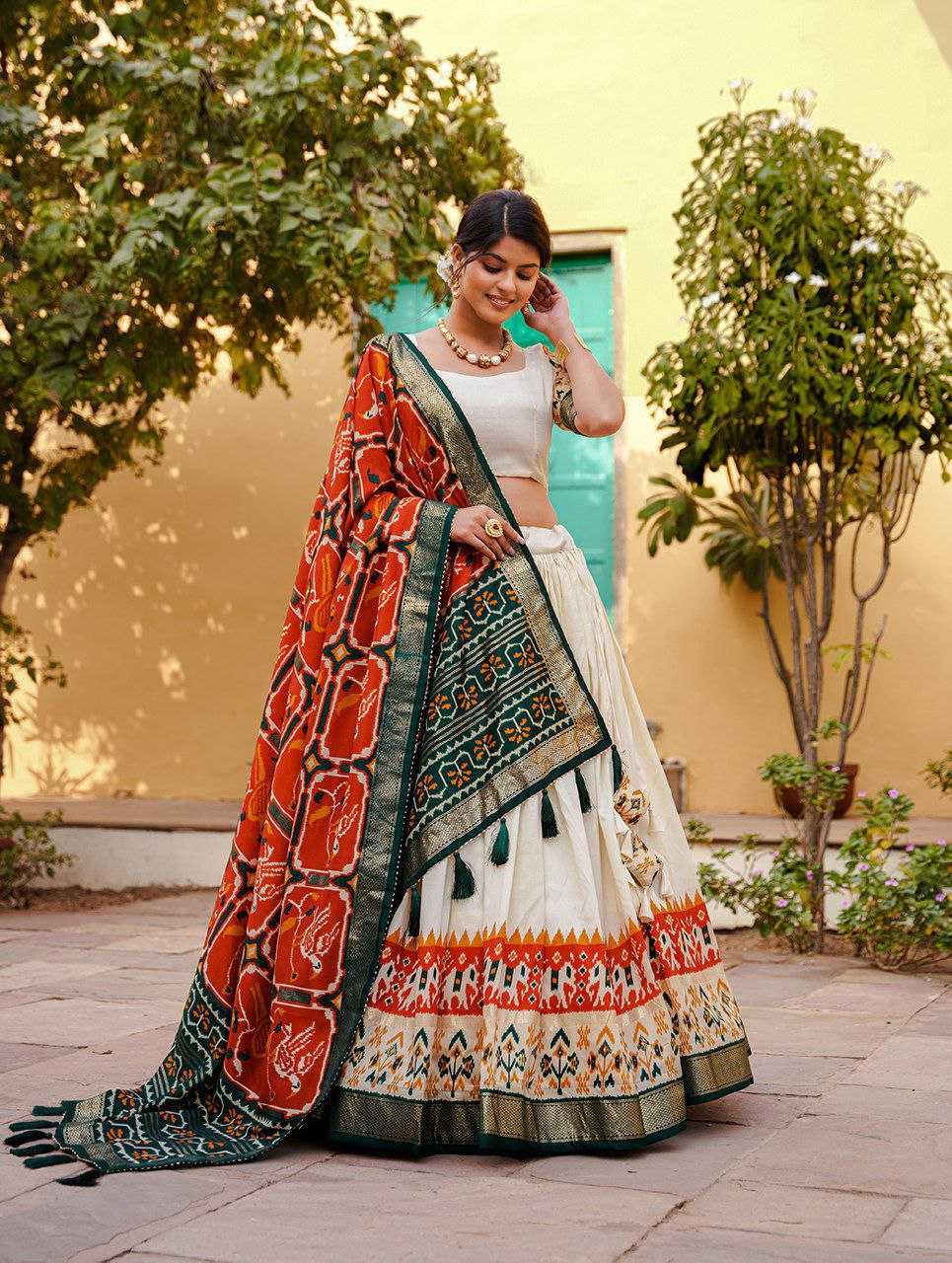 YNF TUSSAR SILK KESH187 Ghummar 2 LEHENGAS WHOLESALE TRADITIONAL SILK PRINTED LEHENGAS MANUFACTURER