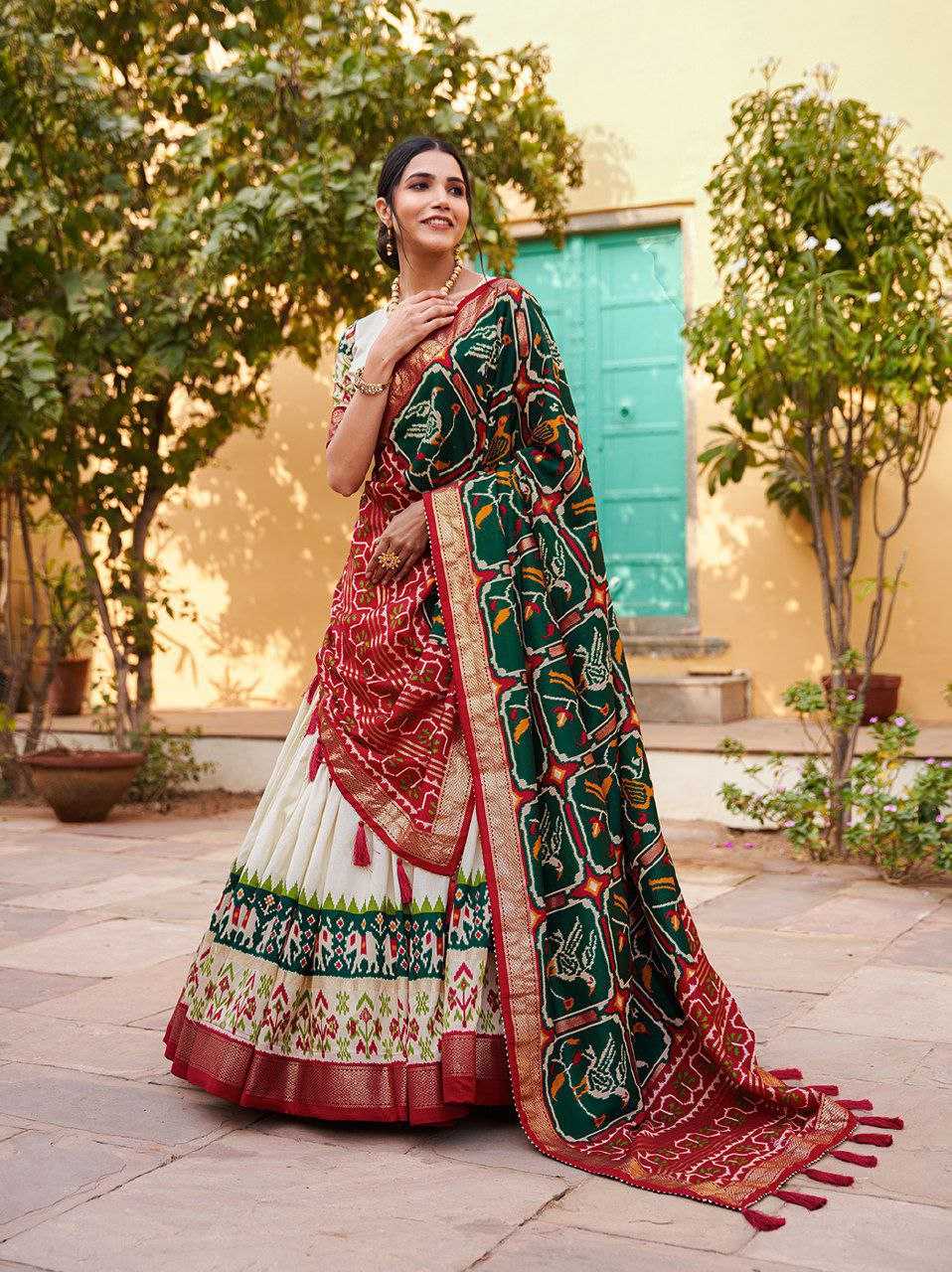 YNF TUSSAR SILK KESH187 Ghummar 2 LEHENGAS WHOLESALE TRADITIONAL SILK PRINTED LEHENGAS MANUFACTURER