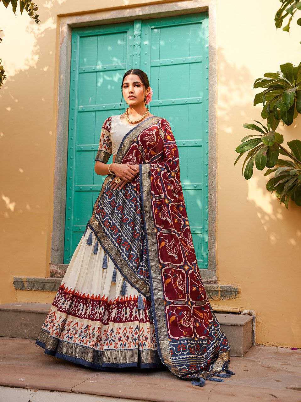 YNF TUSSAR SILK KESH187 Ghummar 2 LEHENGAS WHOLESALE TRADITIONAL SILK PRINTED LEHENGAS MANUFACTURER