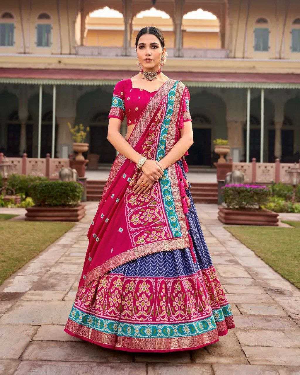 YNF TUSSAR SILK KESH187 LERIYA 2 LEHENGAS WHOLESALE TRADITIONAL SILK PRINTED LEHENGAS MANUFACTURER