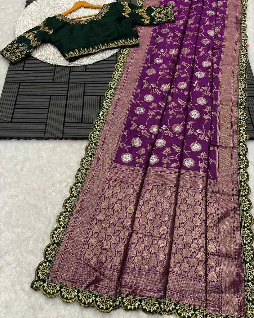 YNF ZARI SILK KESH162 VRT50 SAREES WHOLESALE SEQUENCE EMBROIDERED CUTWORK TRADITIONAL ZARI SAREE WITH BLOUSE MANUFACTURER