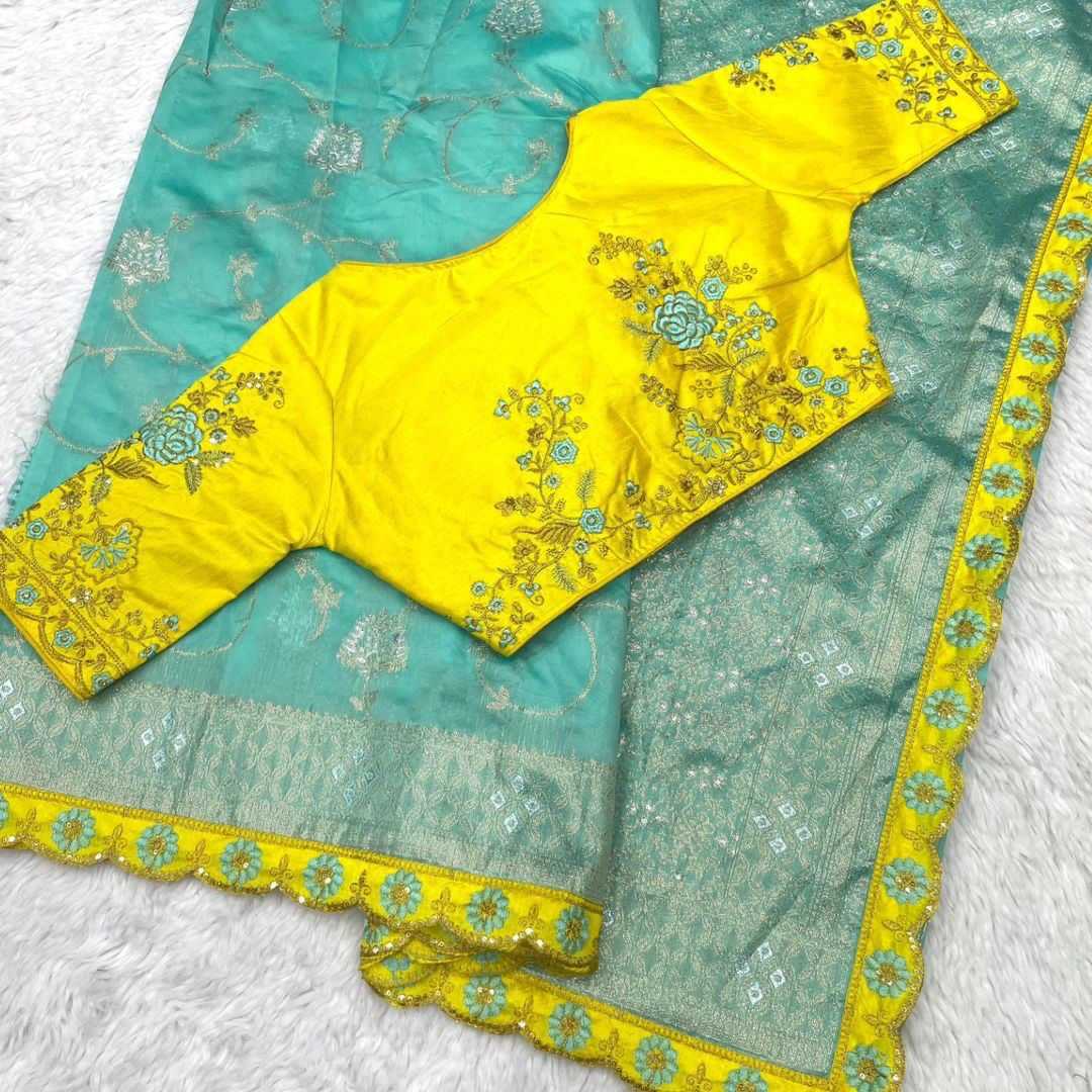 YNF ZARI SILK KESH162 VRT50 SAREES WHOLESALE SEQUENCE EMBROIDERED CUTWORK TRADITIONAL ZARI SAREE WITH BLOUSE MANUFACTURER