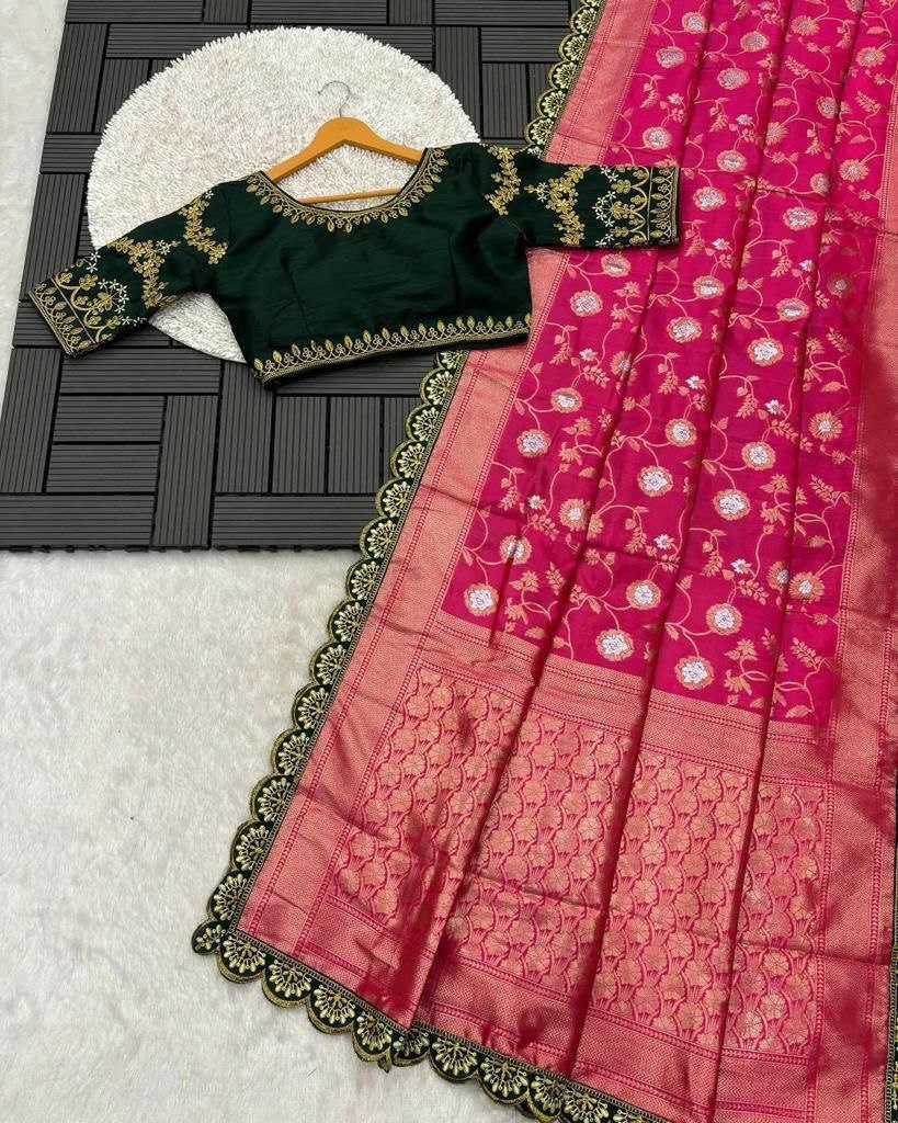 YNF ZARI SILK KESH162 VRT50 SAREES WHOLESALE SEQUENCE EMBROIDERED CUTWORK TRADITIONAL ZARI SAREE WITH BLOUSE MANUFACTURER