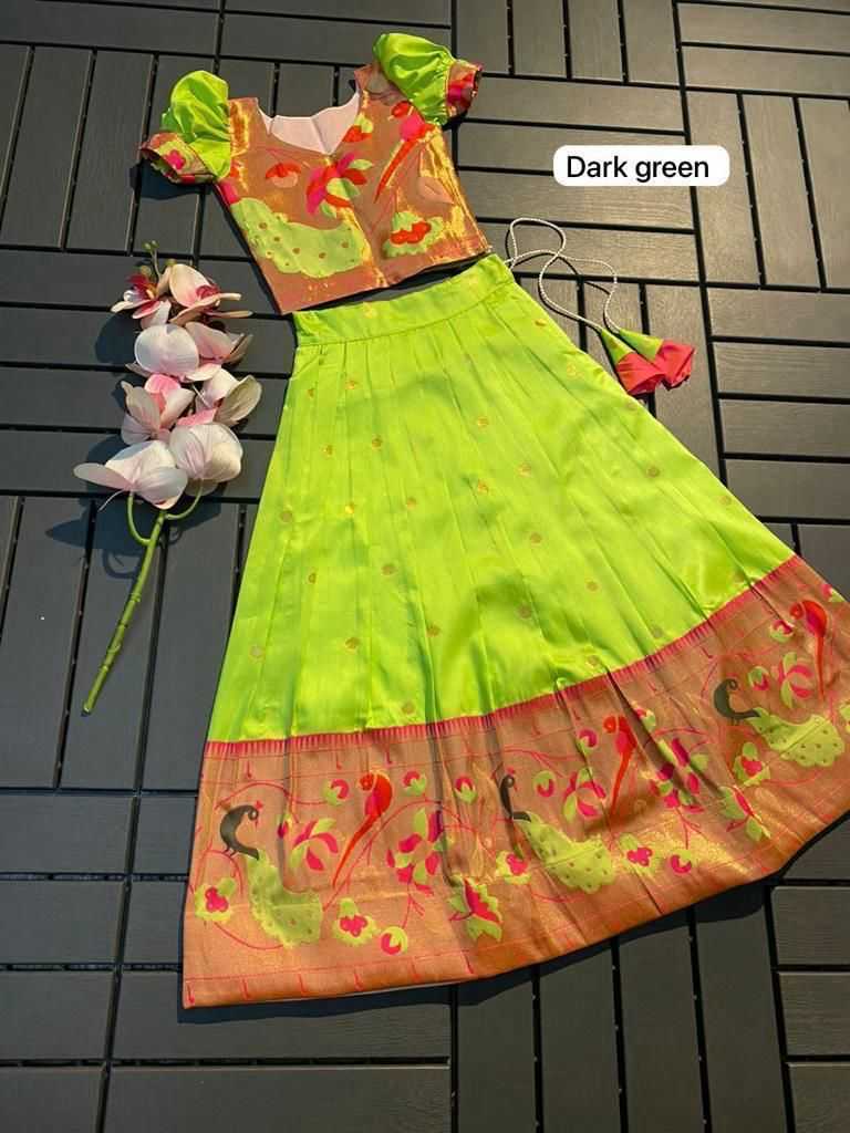 YNF ZARI SILK RIN192 7903 KIDS WEAR WHOLESALE KIDS LEHENGAS MANUFACTURER