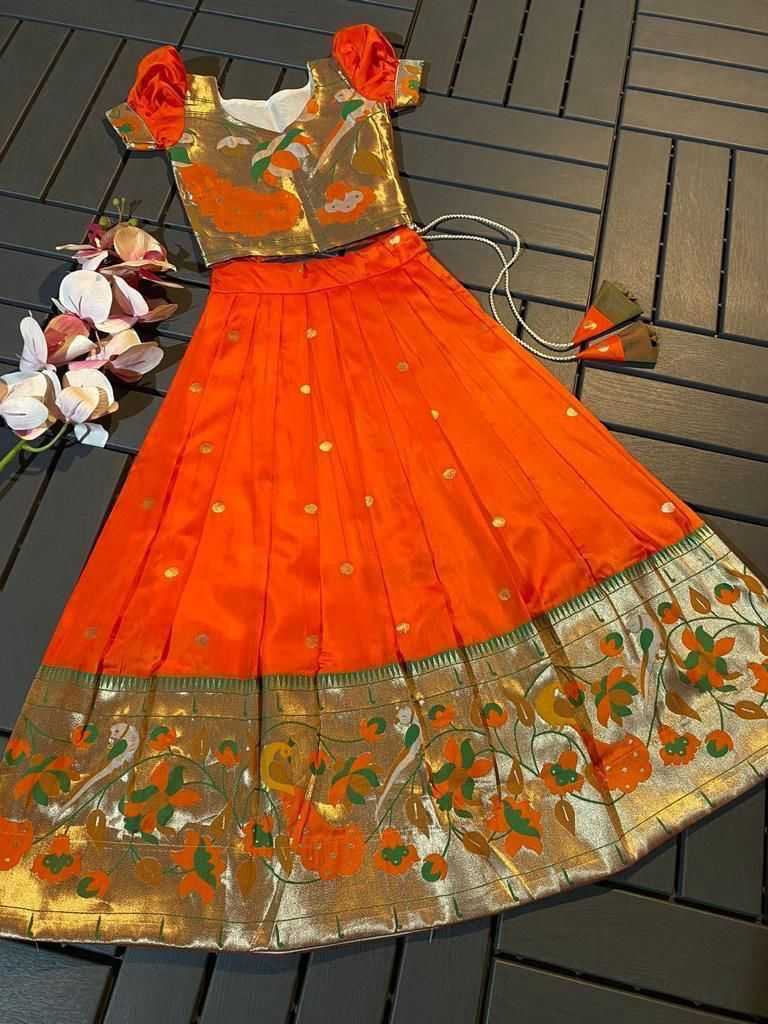 YNF ZARI SILK RIN192 7903 KIDS WEAR WHOLESALE KIDS LEHENGAS MANUFACTURER