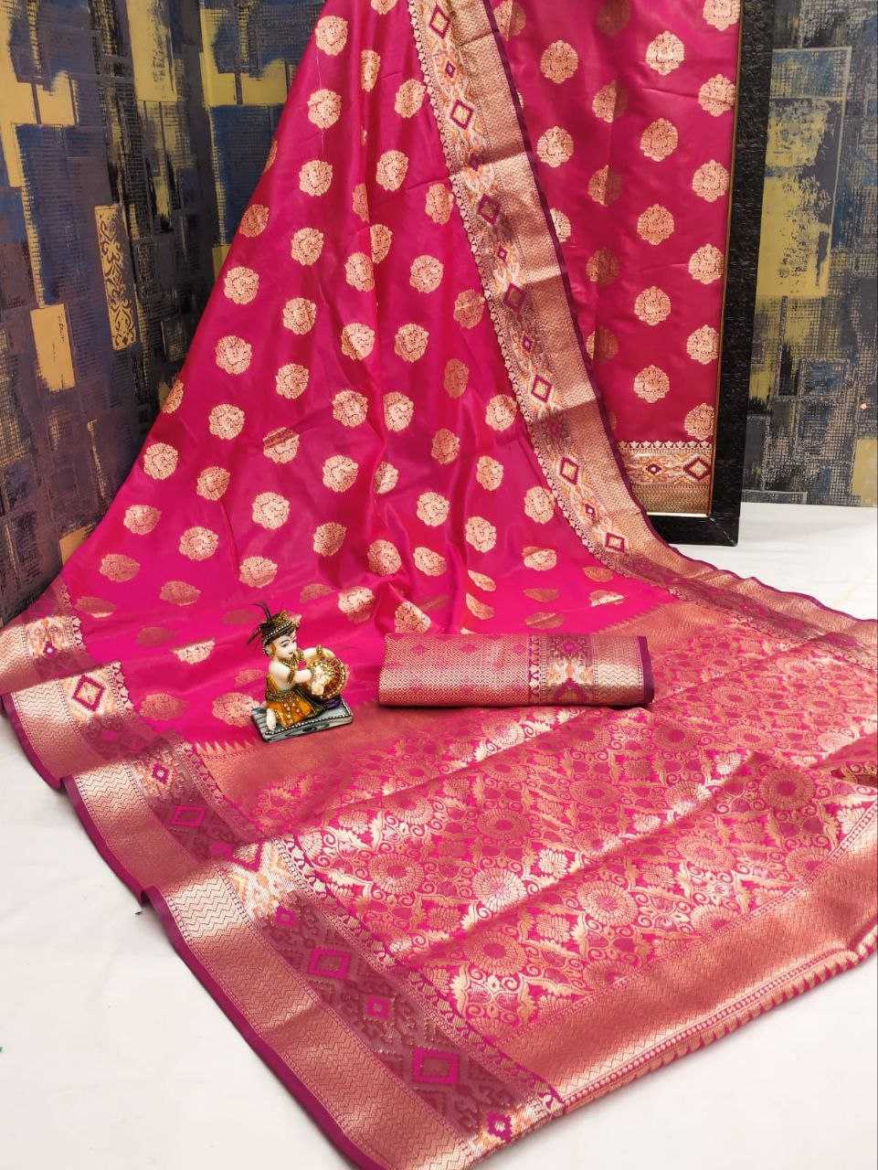 YNF BANARASI SOFT SILK KESH170  GUNJAN SILK SAREES WHOLESALE BANARASI SILK SOFT SILK ZARI BORDER SILK SAREES MANUFACTURER