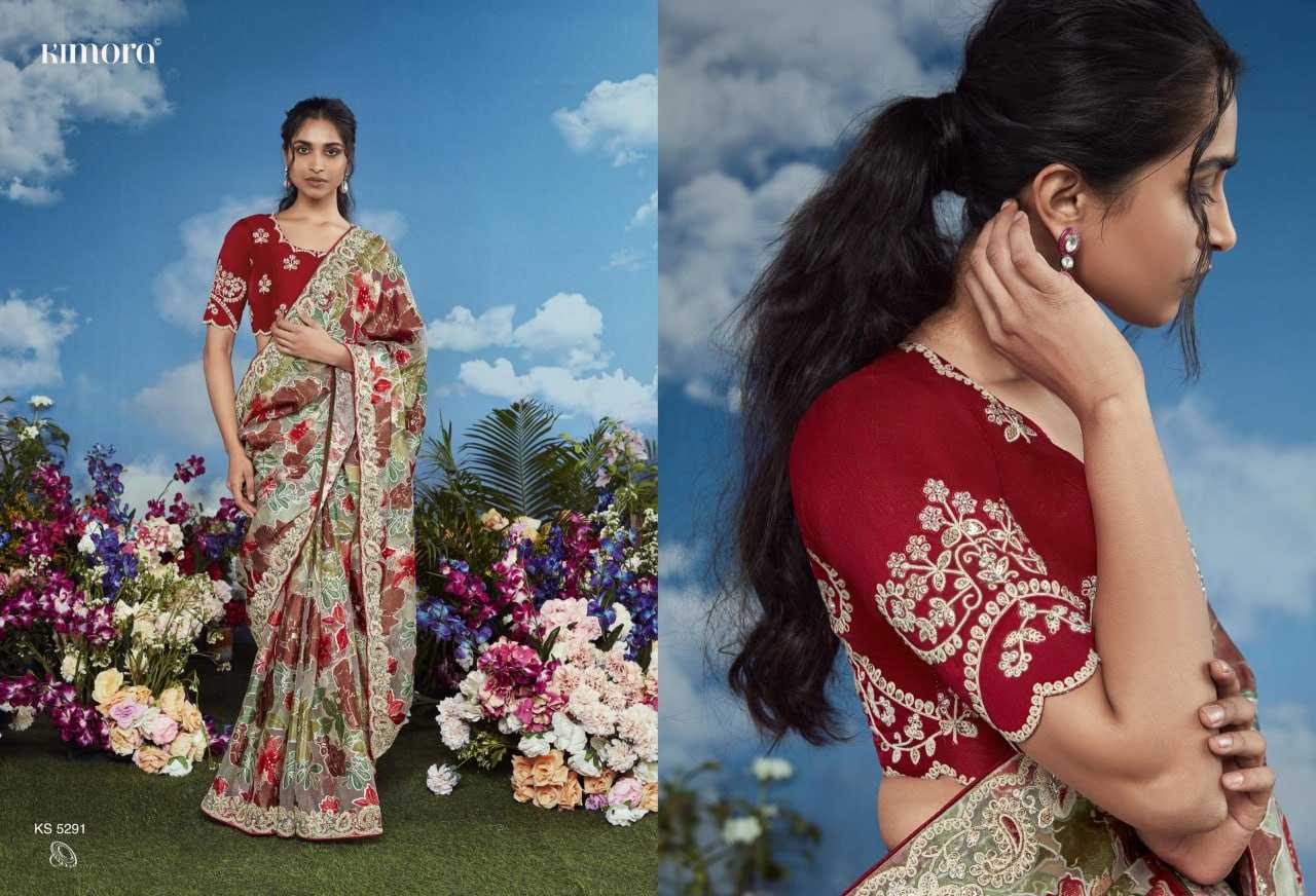 YNF BRASS KESH113 Bagicha CLOTHING BRANDS WHOLESALE KIMORA SAREES MANUFACTURER