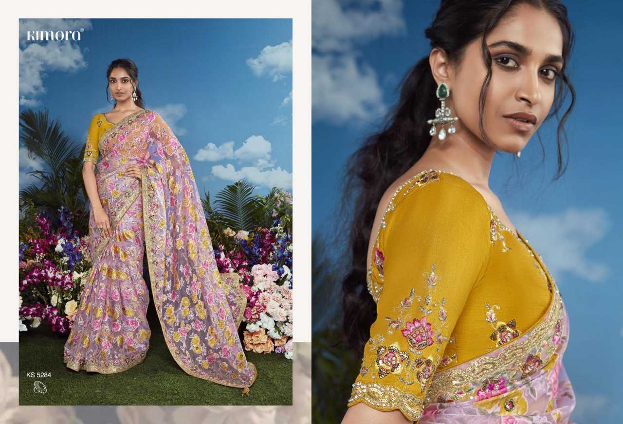 YNF BRASS KESH113 Bagicha CLOTHING BRANDS WHOLESALE KIMORA SAREES MANUFACTURER