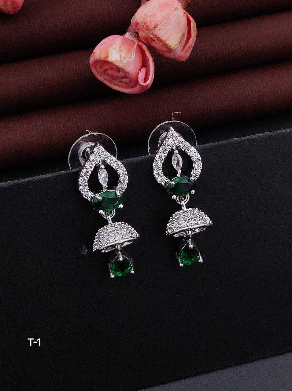 YNF BRASS KESH193 ROR111 WOMENS JEWELLERY WHOLESALE FANCY ARTIFICIAL AD DIAMOND EARRINGS MANUFACTURER