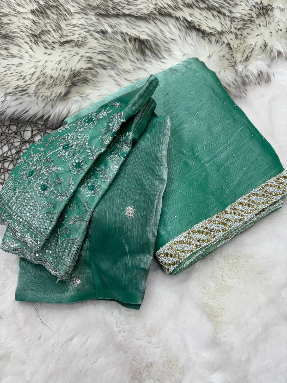 YNF BURBERY SILK KESH221 PTF02 SAREES WHOLESALE PARTY WEAR SILK SEQUINS WORK SAREES MANUFACTURER