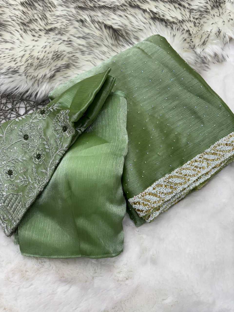 YNF BURBERY SILK KESH221 PTF02 SAREES WHOLESALE PARTY WEAR SILK SEQUINS WORK SAREES MANUFACTURER