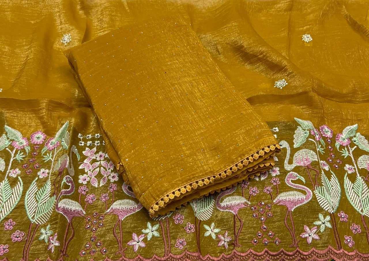 YNF CHIFFON RIN186 RVV35 SAREES WHOLESALE FANCY CHIFFON TISSUE SILK WORK SAREES MANUFACTURER