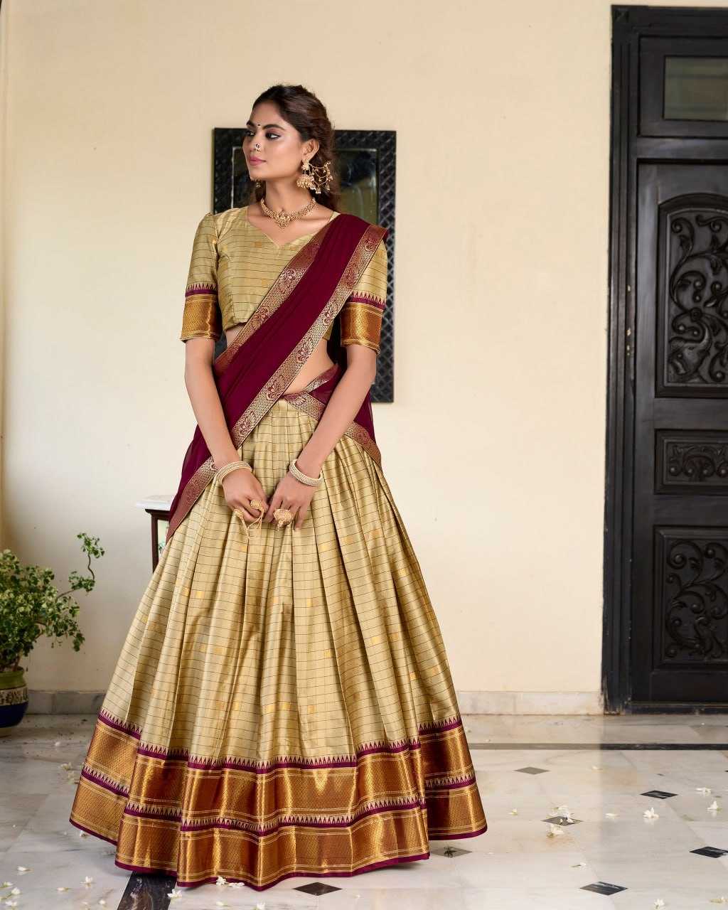 YNF COTTON SILK KESH134 AKSHARA LEHENGAS WHOLESALE SILK PAITHANI LEHENGA WITH DUPATTA LEHENGAS MANUFACTURER