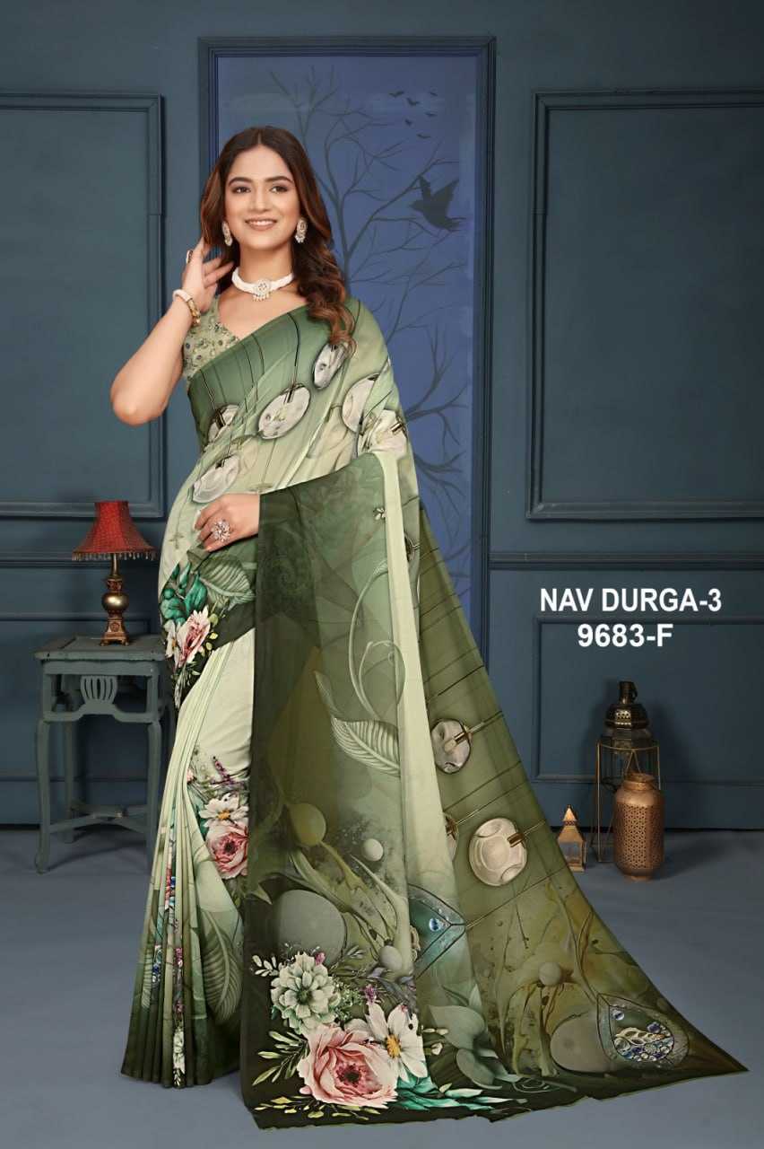 YNF GEORGETTE KESH113 Navdurga Vol-3 CLOTHING BRANDS WHOLESALE SANJANA DESIGNWEAR SAREES MANUFACTURER