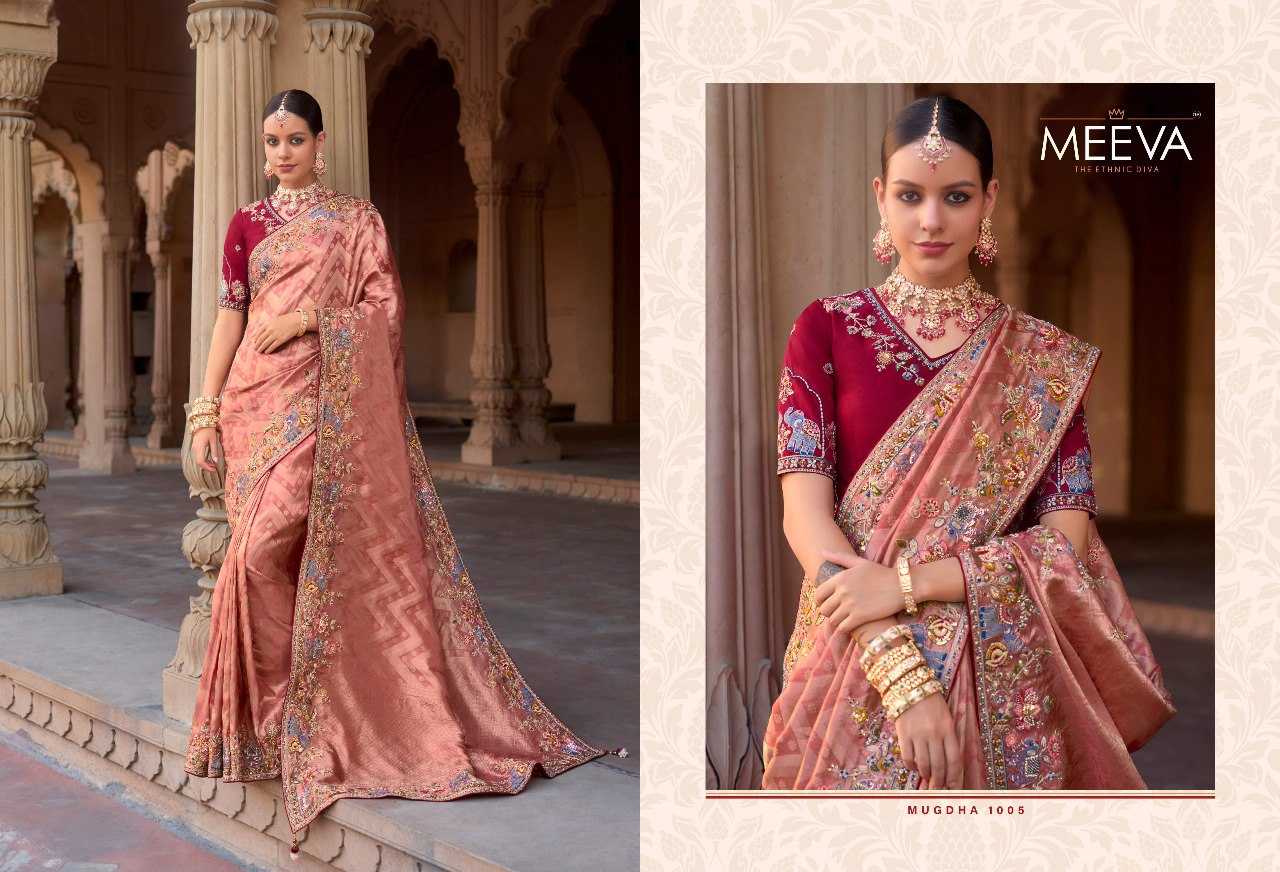 YNF ORGANZA SILK MEEVA KESH235 MUGDA CLOTHING BRANDS WHOLESALE SAREES MANUFACTURER