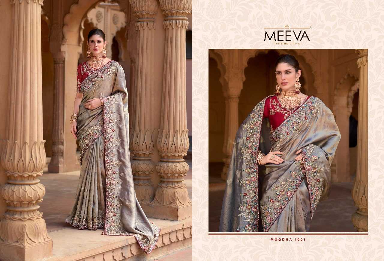 YNF ORGANZA SILK MEEVA KESH235 MUGDA CLOTHING BRANDS WHOLESALE SAREES MANUFACTURER