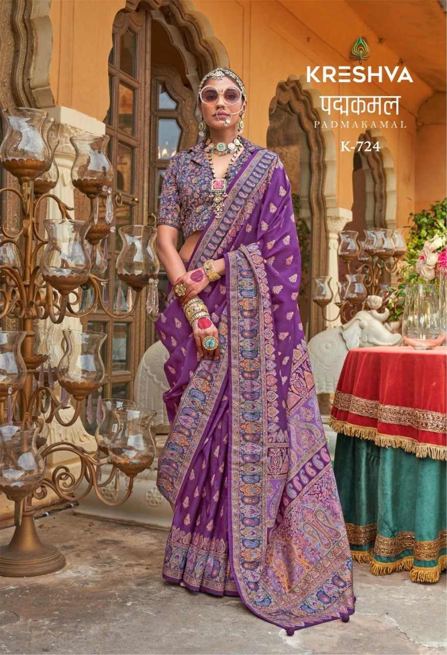 YNF PURE SILK KESH113 PADMAKAMAL CLOTHING BRANDS WHOLESALE KRESHVA SAREES MANUFACTURER