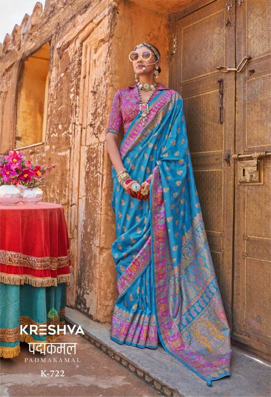 YNF PURE SILK KESH113 PADMAKAMAL CLOTHING BRANDS WHOLESALE KRESHVA SAREES MANUFACTURER