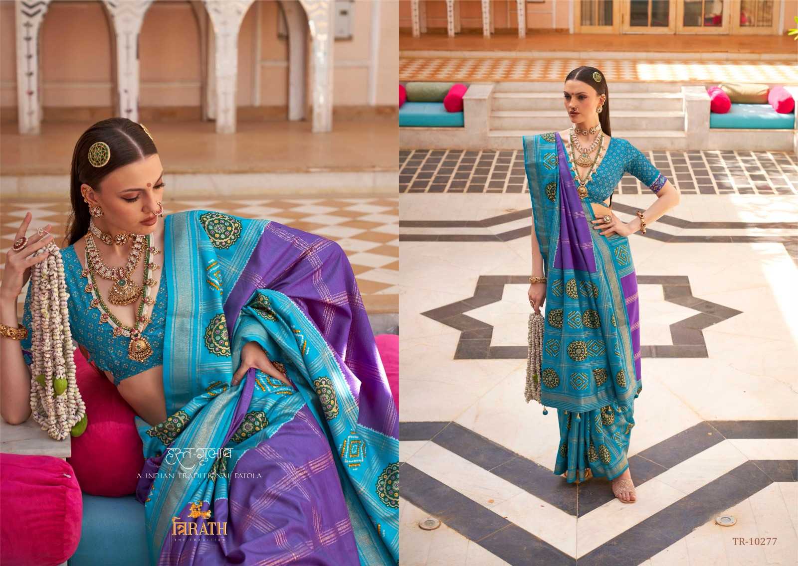 YNF PURE SILK TRIRATH KESH235 GULAB PATOLA CLOTHING BRANDS WHOLESALE SAREES MANUFACTURER