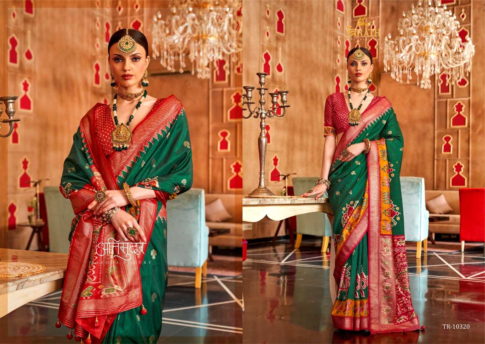 YNF PURE SILK TRIRATH KESH235 HAAT PATOLA CLOTHING BRANDS WHOLESALE SAREES MANUFACTURER