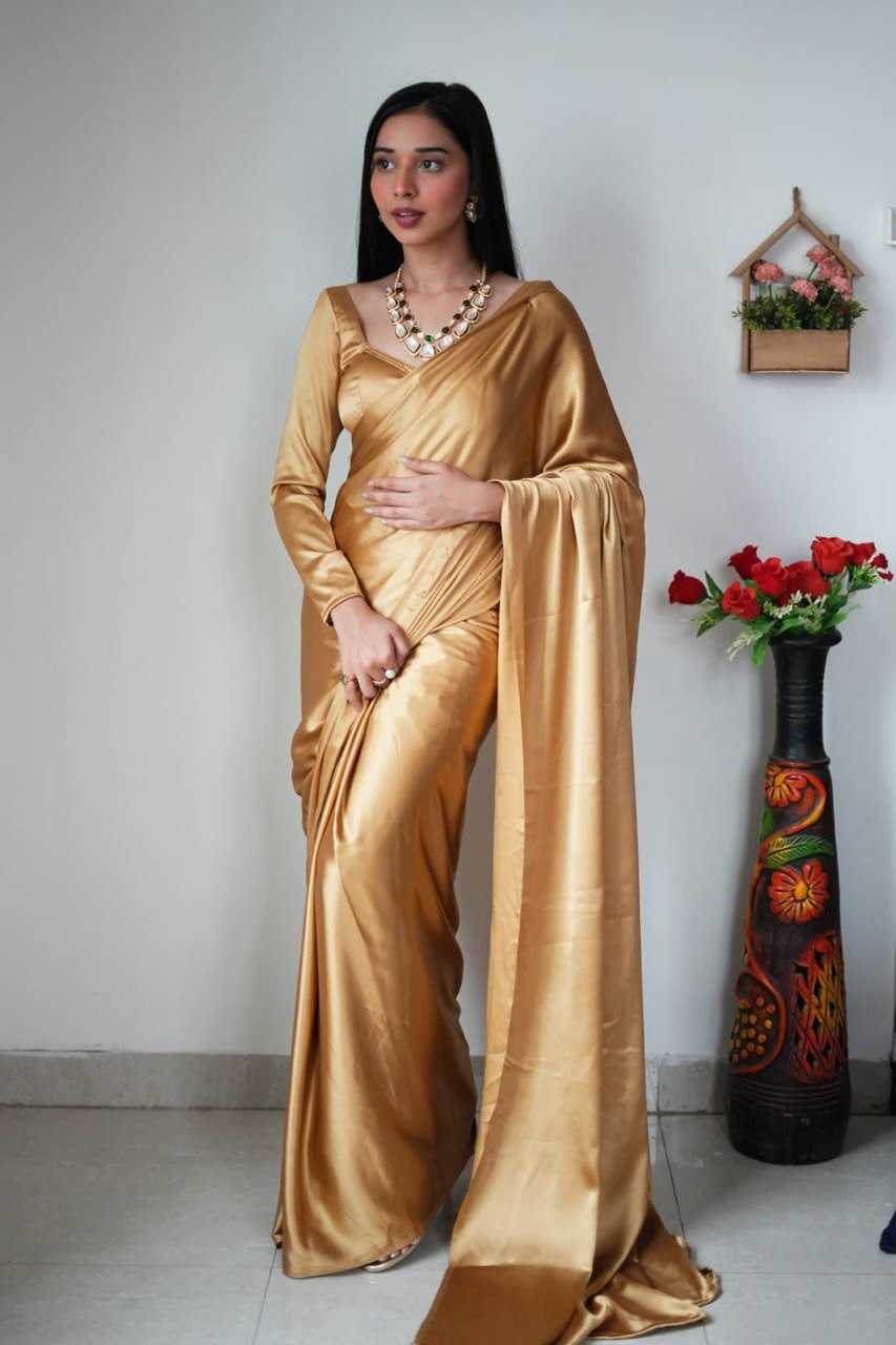 YNF SATIN KESH162 VRT96 SAREES WHOLESALE READY TO WEAR PARTY WEAR PLAIN SATIN SAREES MANUFACTURER