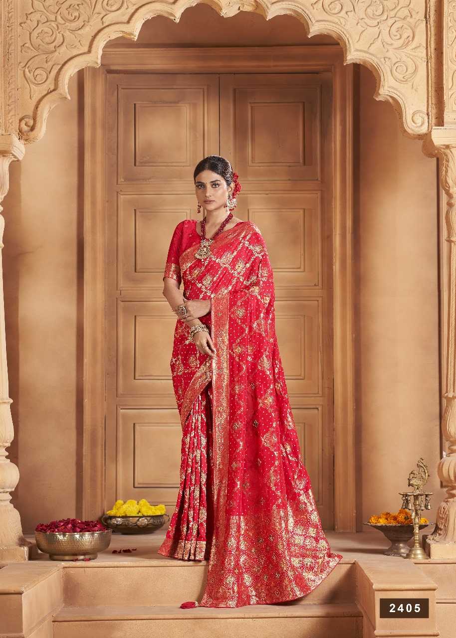 YNF SATIN SILK KESH235 BANARASI FUSION VOL 2 CLOTHING BRANDS WHOLESALE AV FASHION SAREES MANUFACTURER