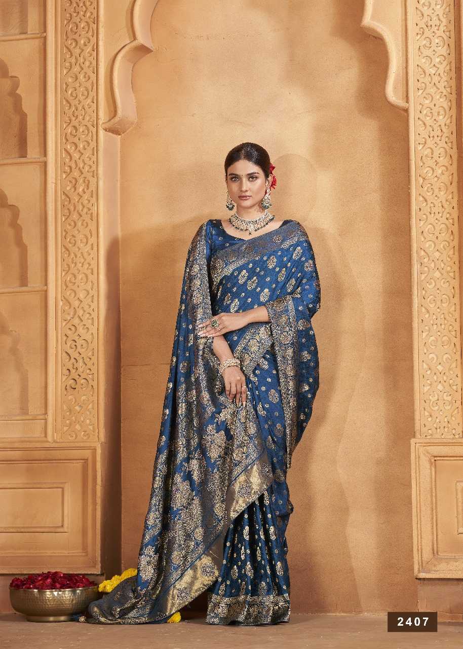 YNF SATIN SILK KESH235 BANARASI FUSION VOL 2 CLOTHING BRANDS WHOLESALE AV FASHION SAREES MANUFACTURER