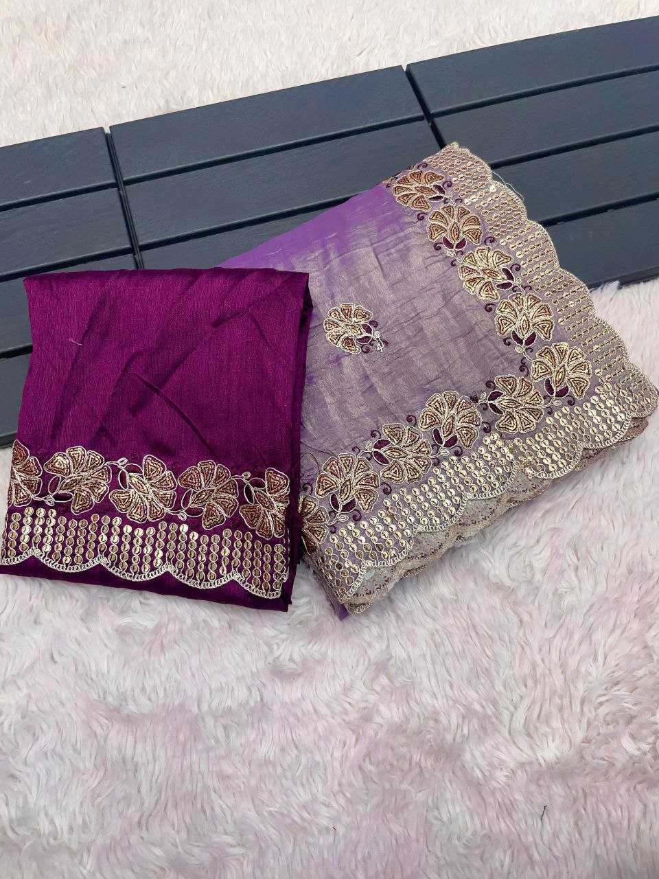 YNF SOFT GOLD CRUSH RIN202 561 SAREES WHOLESALE PARTY WEAR SEQUENCE EMBROIDERED SAREES MANUFACTURER