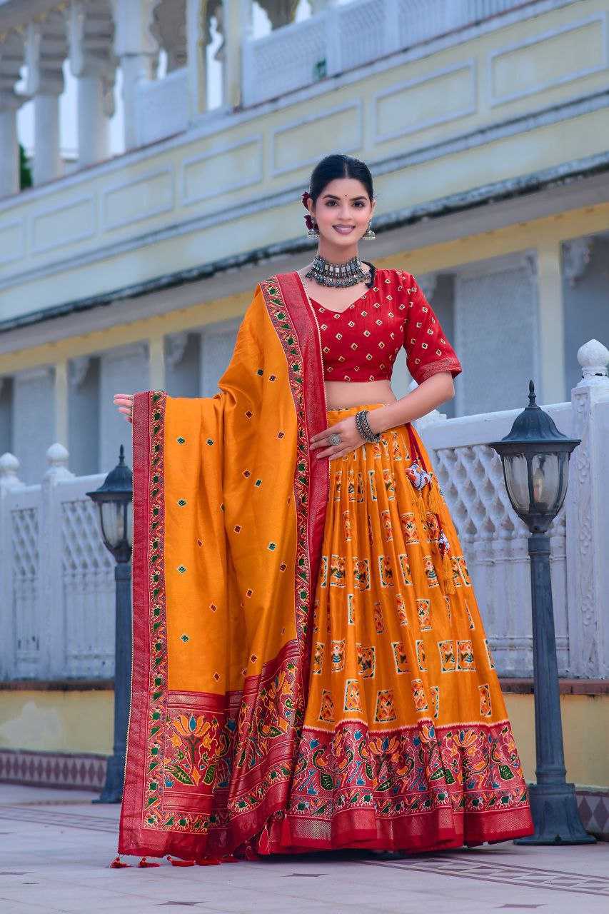 YNF TUSSAR SILK KESH187 Mor LEHENGAS WHOLESALE SILK TRADITIONAL PRINTED BANARASI LEHENGA WITH DUPTTA WEDDING LEHENGAS MANUFACTURER