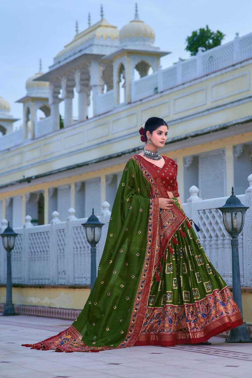 YNF TUSSAR SILK KESH187 Mor LEHENGAS WHOLESALE SILK TRADITIONAL PRINTED BANARASI LEHENGA WITH DUPTTA WEDDING LEHENGAS MANUFACTURER