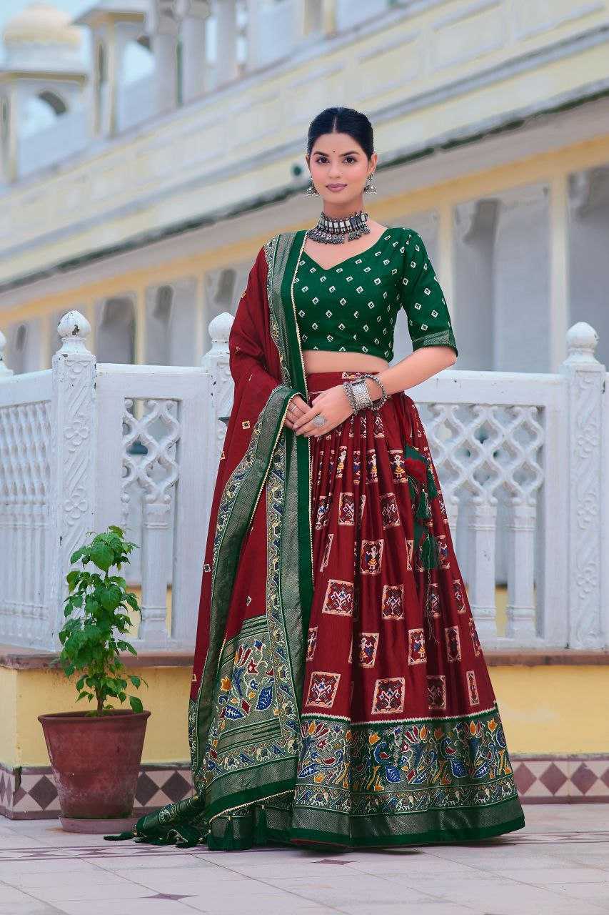 YNF TUSSAR SILK KESH187 Mor LEHENGAS WHOLESALE SILK TRADITIONAL PRINTED BANARASI LEHENGA WITH DUPTTA WEDDING LEHENGAS MANUFACTURER