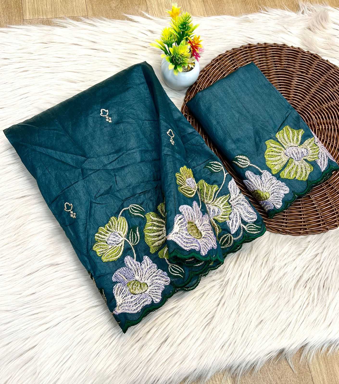 YNF TUSSAR SILK RIN104 APE86 SILK SAREES WHOLESALE SOFT SILK TUSSAR SILK TRADITIONAL SILK EMBROIDERED SILK SAREES MANUFACTURER