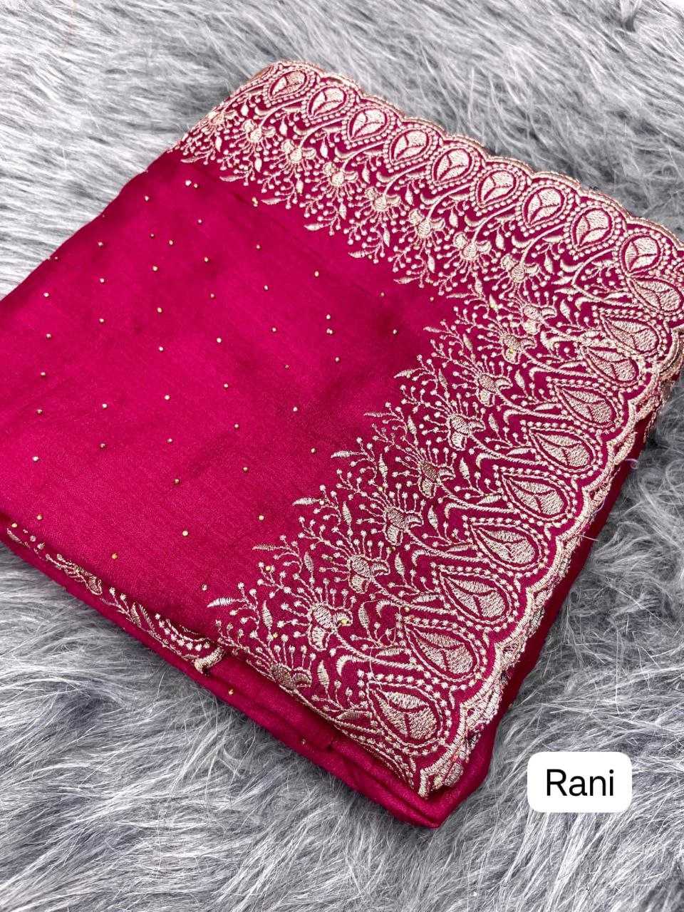 YNF VICHITRA SILK RIN143 420 SAREES WHOLESALE ZARI BORDER SILK EMBROIDERED SAREES MANUFACTURER